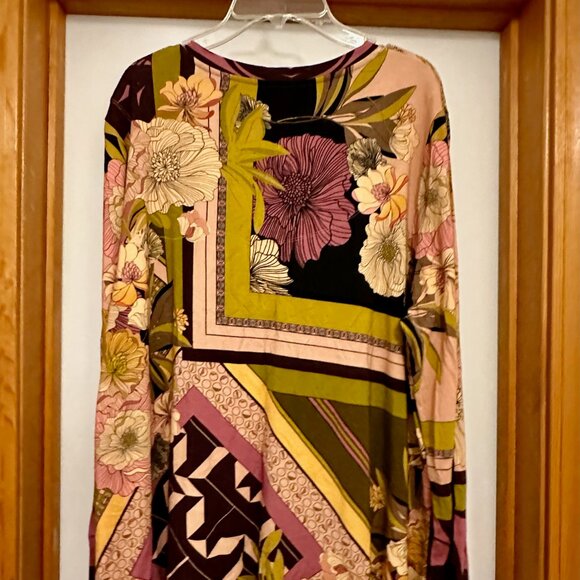 Johnny Was ECHO‎ FAVORITE Long Sleeve V-Neck Swing TEE 1X - Picture 4 of 8